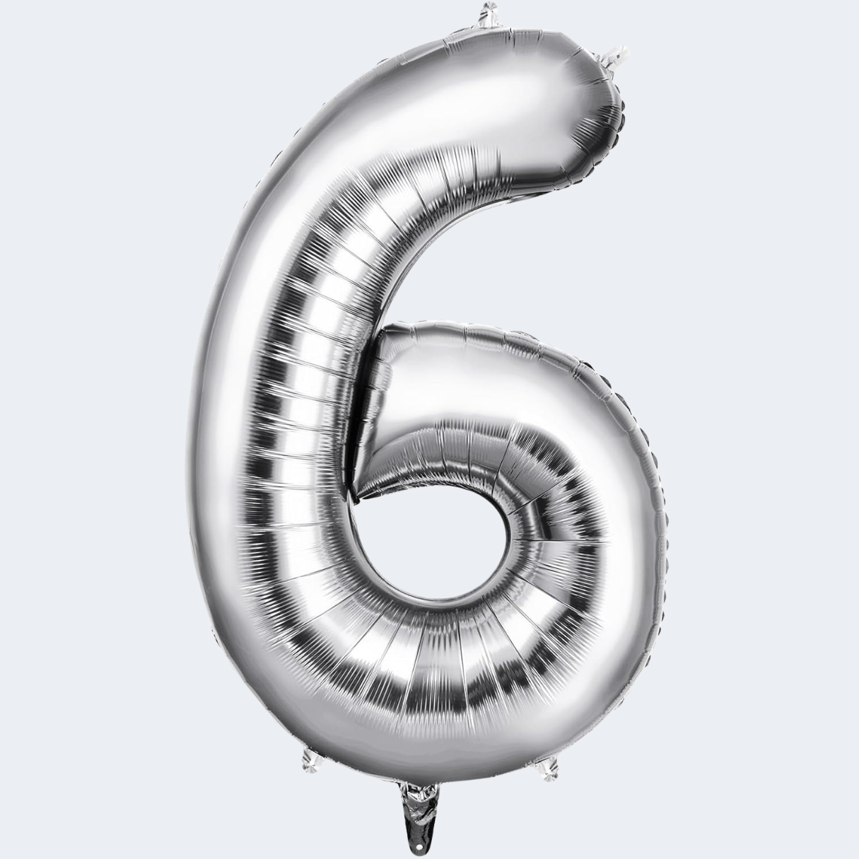 Globos Número Metalizado Plateado 32 cm