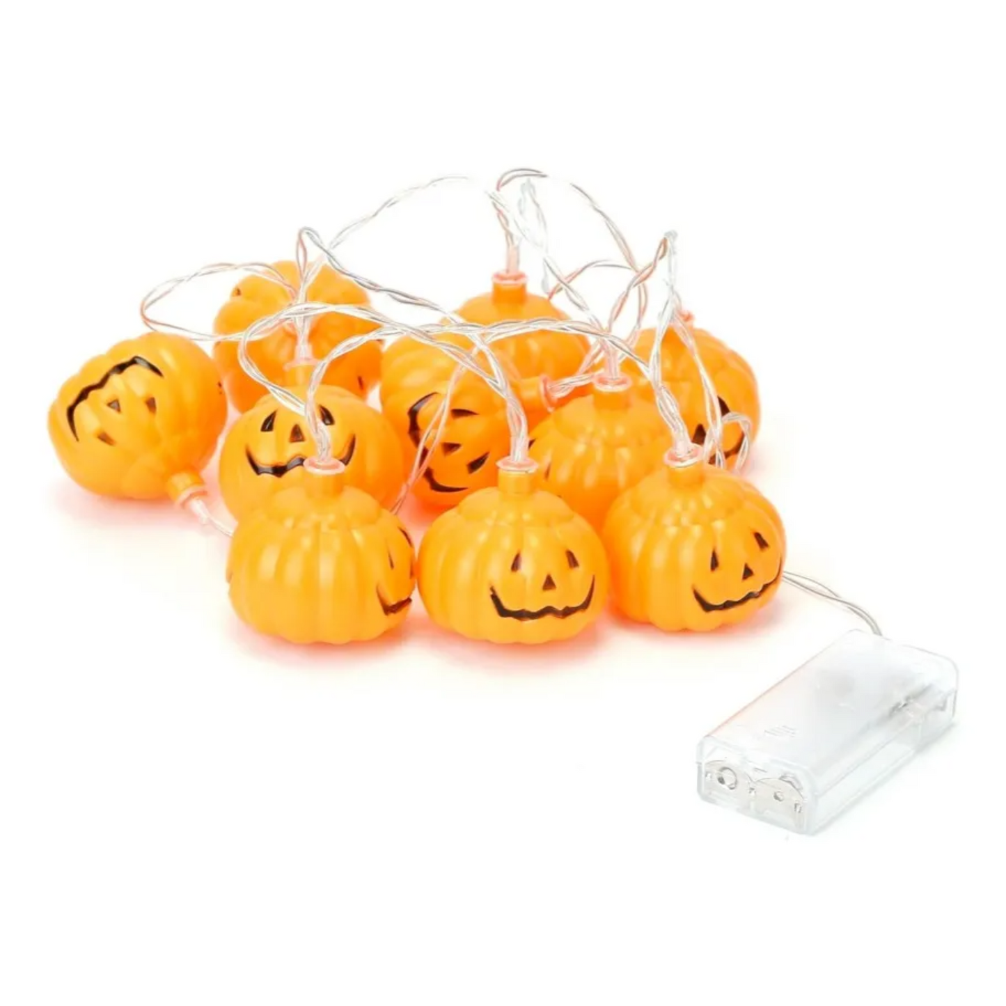 Luces Halloween Guirnaldas Calabazas Decoración a pilas 10 Un.