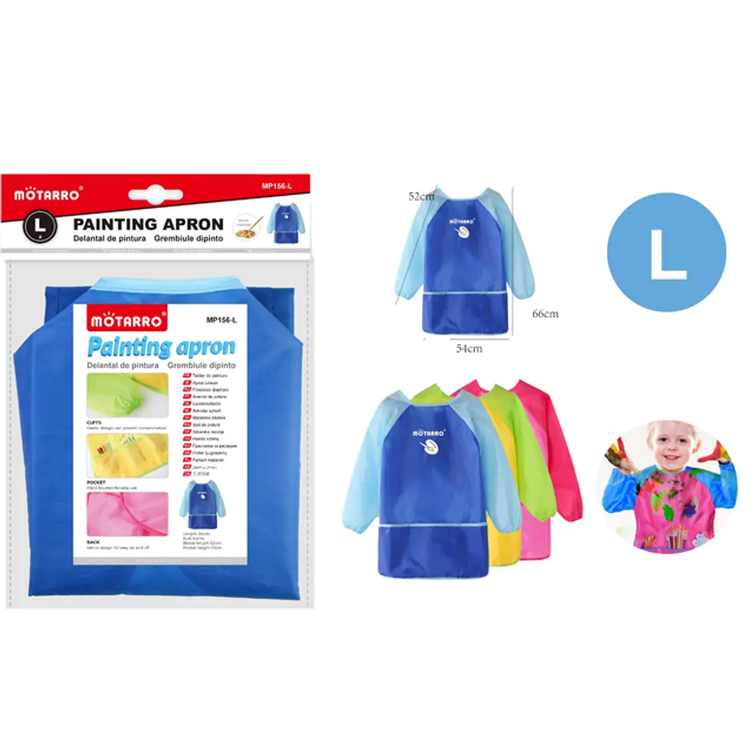Delantal de Pintura Talla L Infantil Color Aleatorio