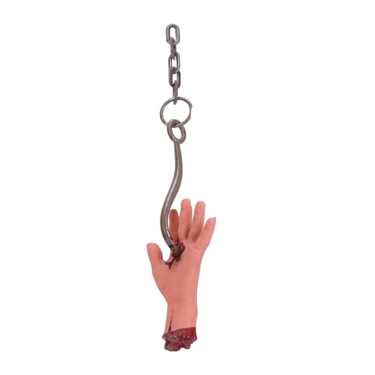 Mano Con Cadena Colgante Sangre 64 Cm Decoración Halloween