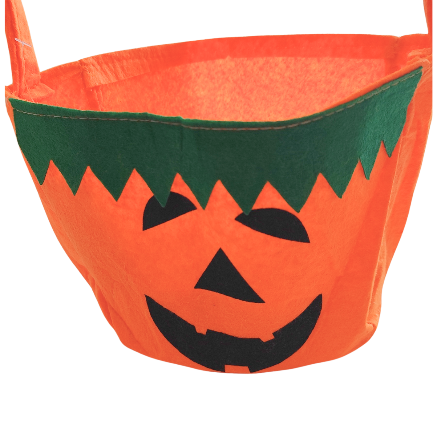 Balde para dulces diseño calabaza tela tnt 31x25 cm