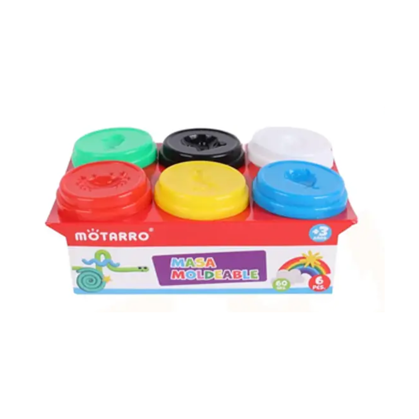 Masa Moldeable Foamy Material Escolar 6 Colores 5,3x6 cm