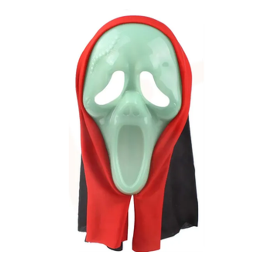 Máscara Ghostface Scream el Grito con tela Fluorescente GLOW