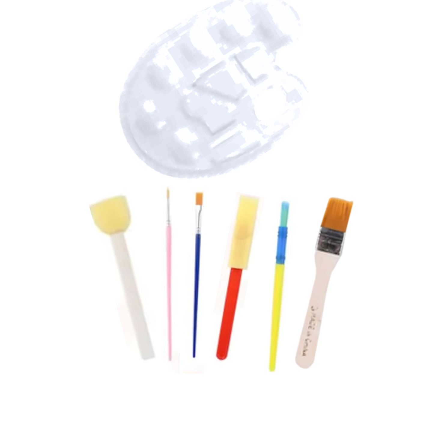 Pack Paleta + 6 Pinceles Material Escolar Variedad modelos
