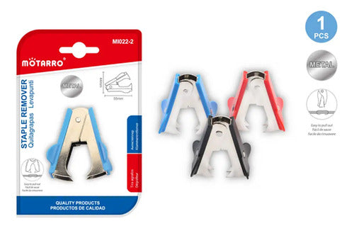 Mini Quitagrapas Metálico 44x55 Mm Útil Escolar Unitario