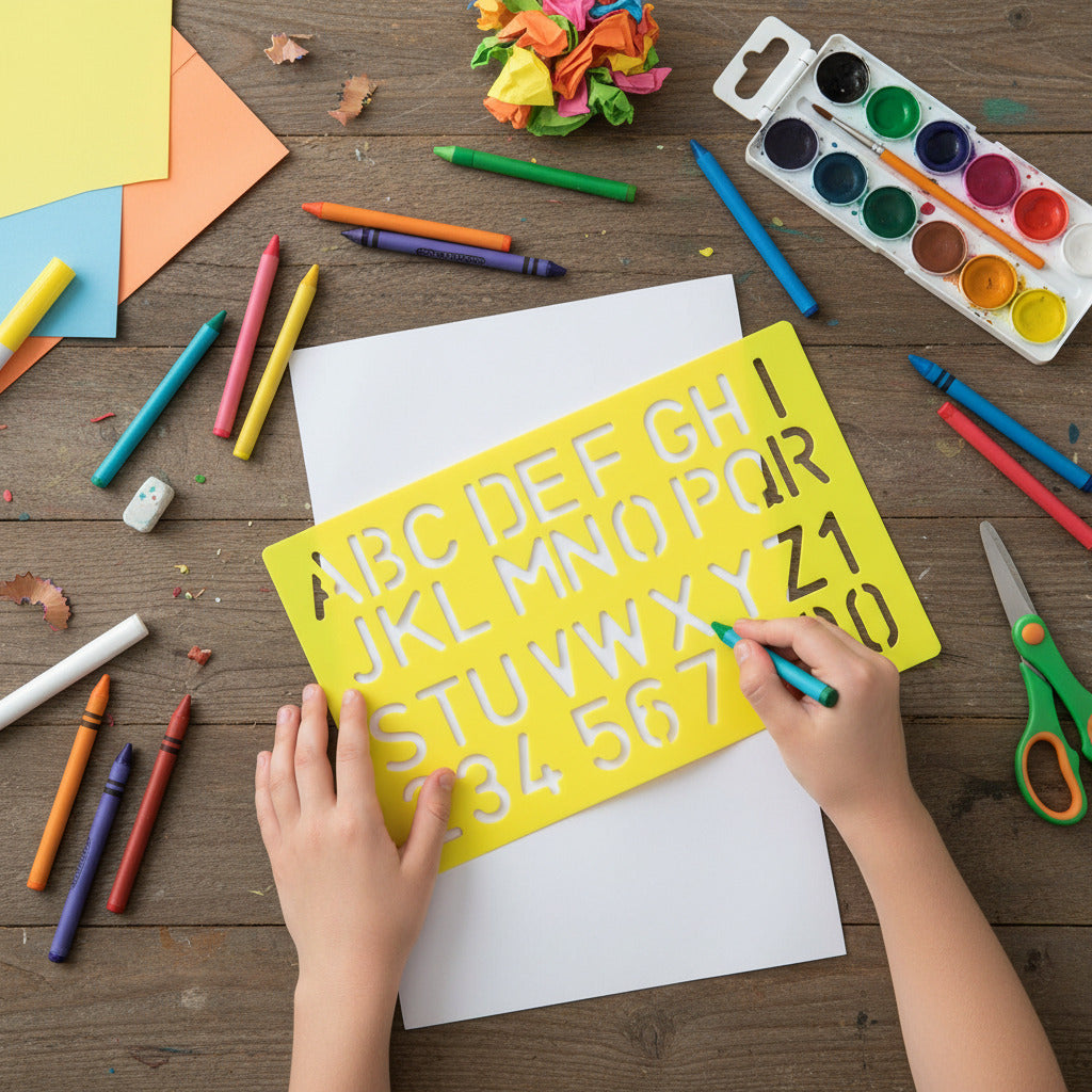 Regla Con Letras Y Números Abecedario 30 cm Plástica