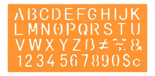 Regla Con Letras Y Números Abecedario 20 cm Plástica