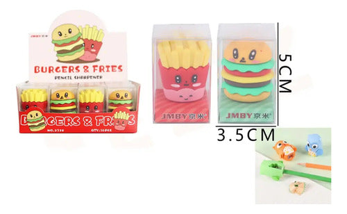 Sacapuntas Comida rápida Papas fritas y Hamburguesa