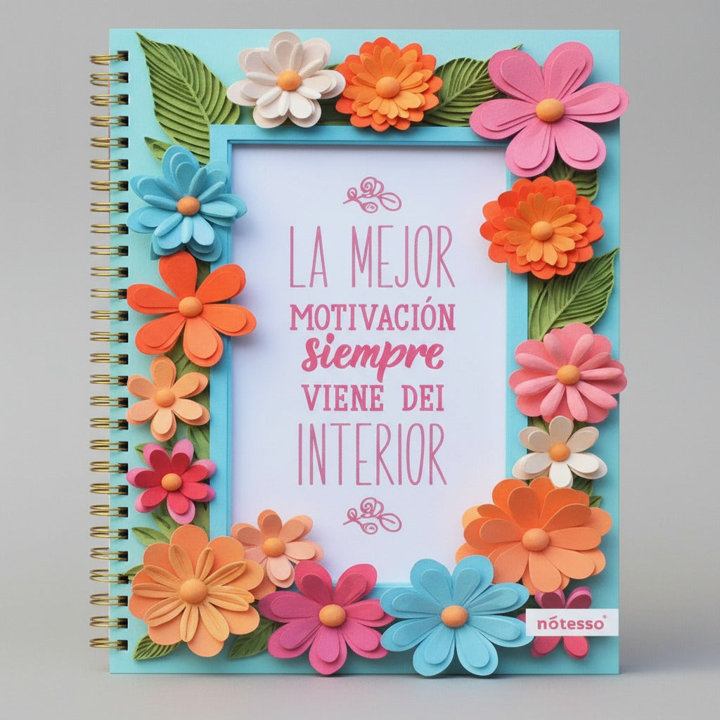 Cuaderno Universitario Floral 21x25 cm 100 hojas