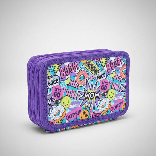 Estuche Para Lápices Gran Capacidad 3 Capas 20x6x13 Cm
