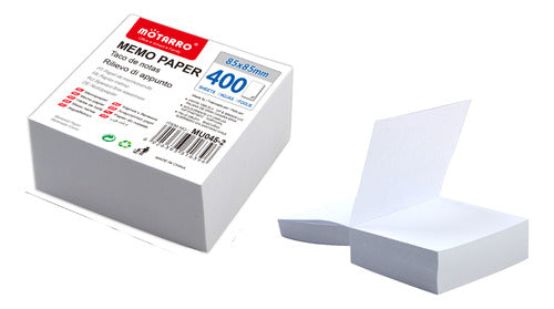 Taco De Notas 400 Hojas 85x85mm Blanco Escolar Oficina