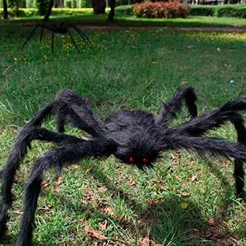 Decoración Halloween Araña felpa 90 cm