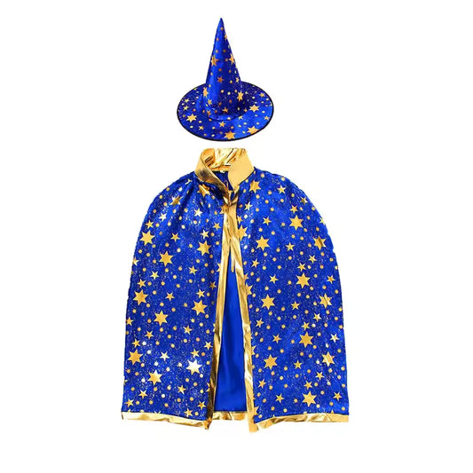 Disfraz Mago capa y sombrero infantil