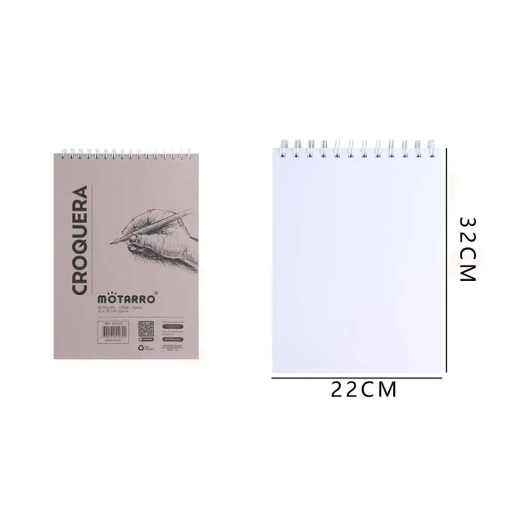 Croquera Escolar 50 Hojas  22x32 cm