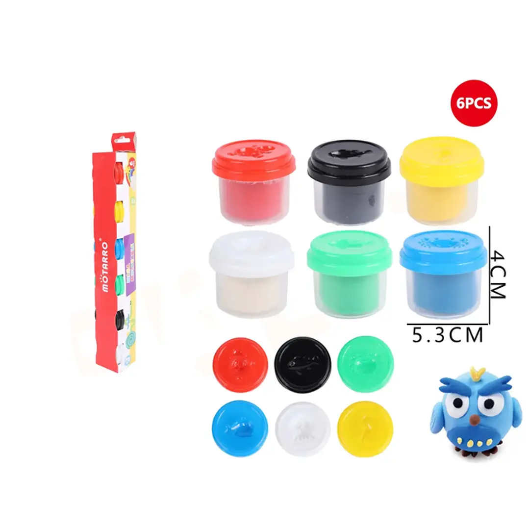 Masa Moldeable Foamy Material Escolar 6 Colores 5,3x4 cm