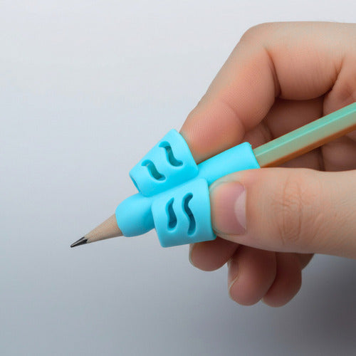 Pack 2 Mangos Ergonómicos Lápices Adaptables Útil Escolar