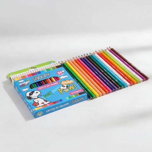 Lápices de colores hexagonales Snoopy 24 unidades