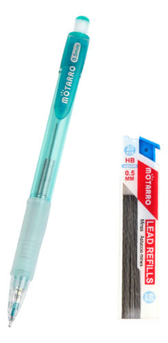 Pack Portaminas 0.7 Mm Hb Con Minas De Repuesto Útil Escolar