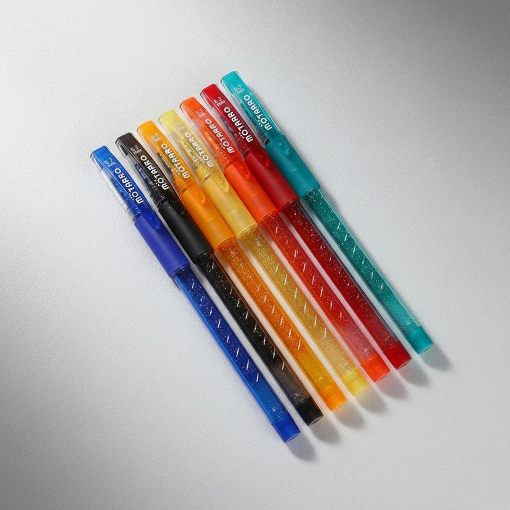 Lápices Gel Glitter Nacarados 6 Unidades 0.7 mm 15 cm