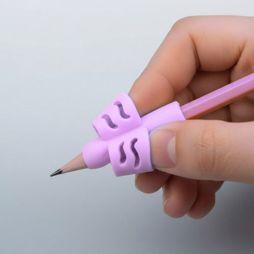 Pack 2 Mangos Ergonómicos Lápices Adaptables Útil Escolar