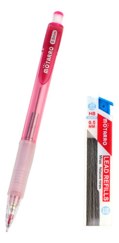 Pack Portaminas 0.5 Mm Hb Con Minas De Repuesto Útil Escolar