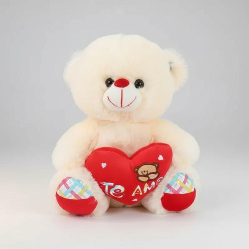 Oso De Peluche Con Corazón Te Amo 25cm Regalo San Valentín