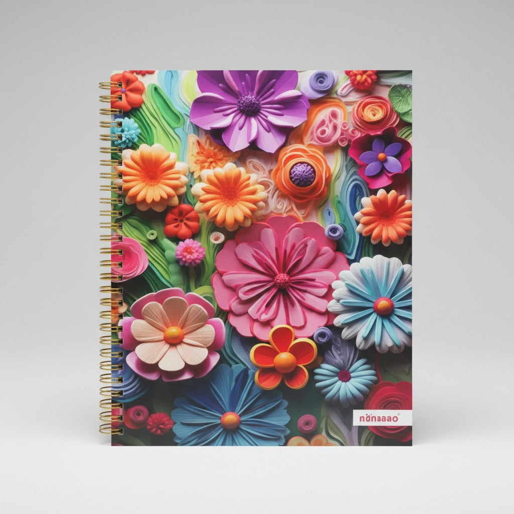 Cuaderno Universitario Floral 21x25 cm 100 hojas