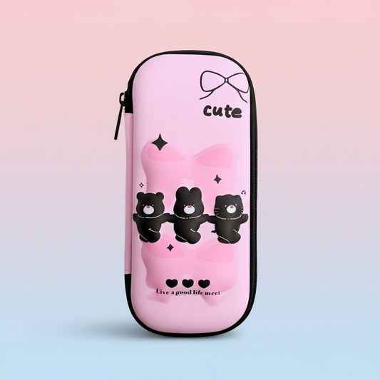 Estuche Box Rígido 22x11 cm Kawaii Rosados