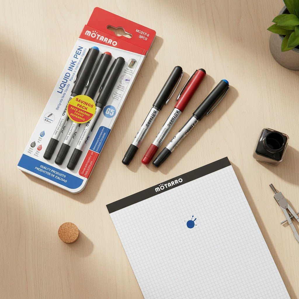 Pack 3 Lápices Tinta 14 cm 0.5 mm