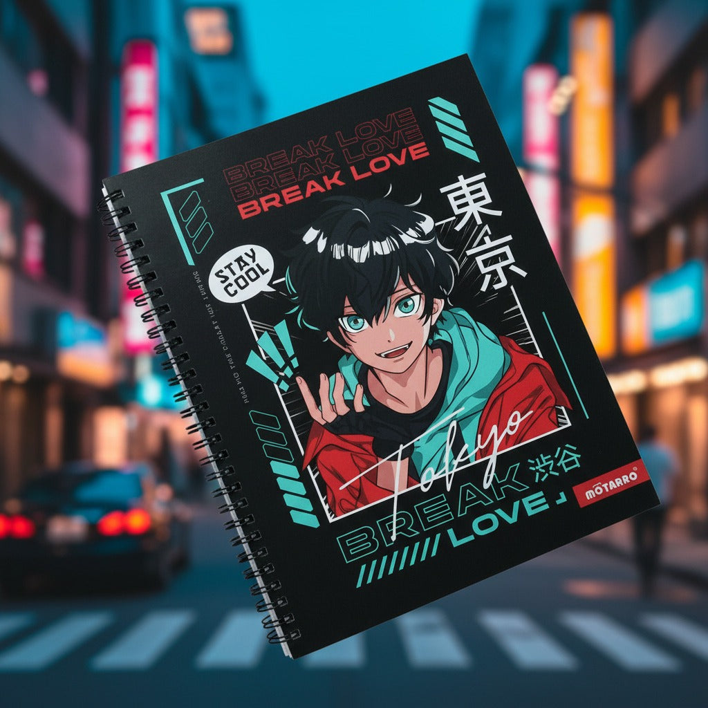 Cuaderno Universitario Estilo Anime 21x25 cm 100 hojas