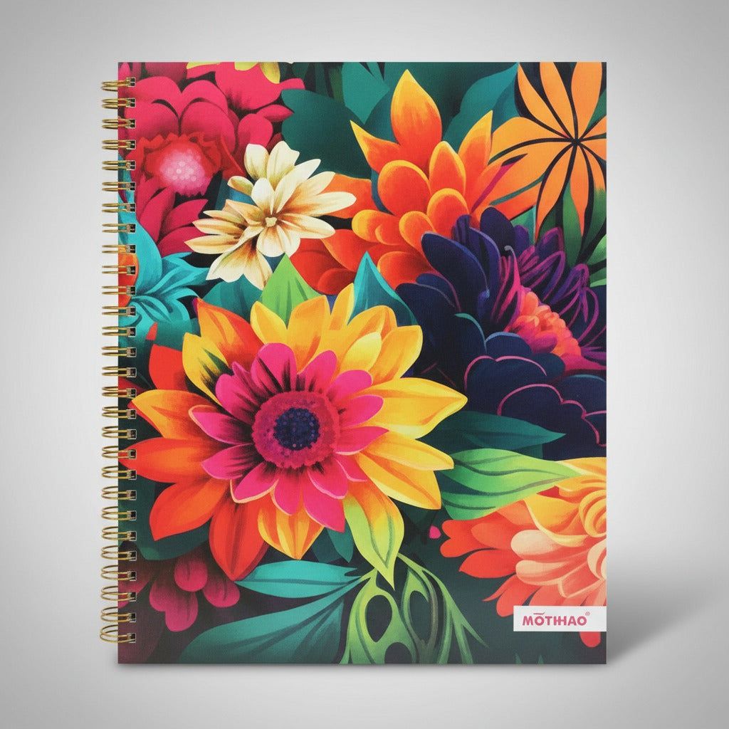 Cuaderno Universitario Floral 21x25 cm 100 hojas
