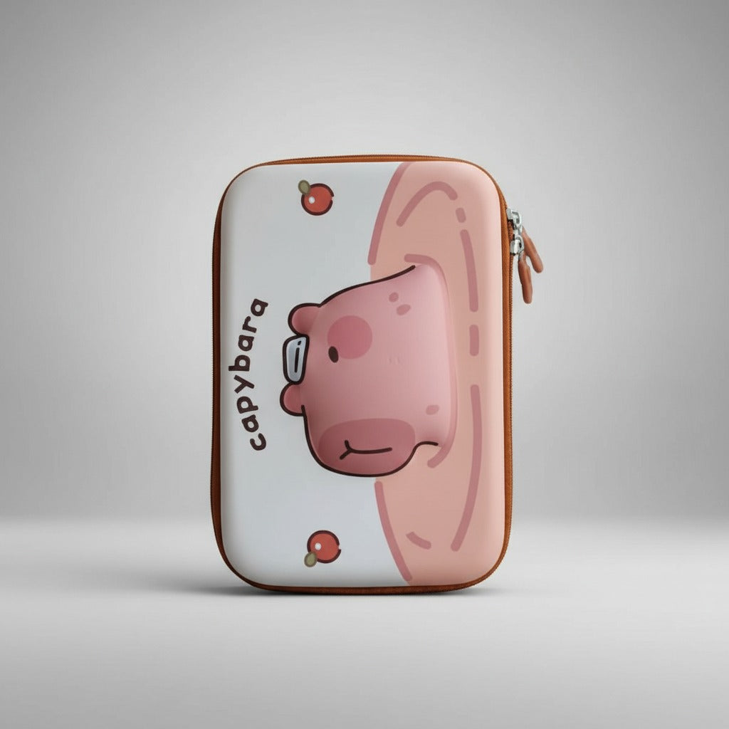 Estuche Box Rígido 22x22 cm Capibara Variedades