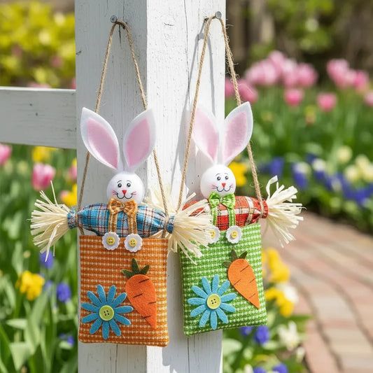 Adorno Colgante Conejo Pascua Puerta 42x23 cm Decoración