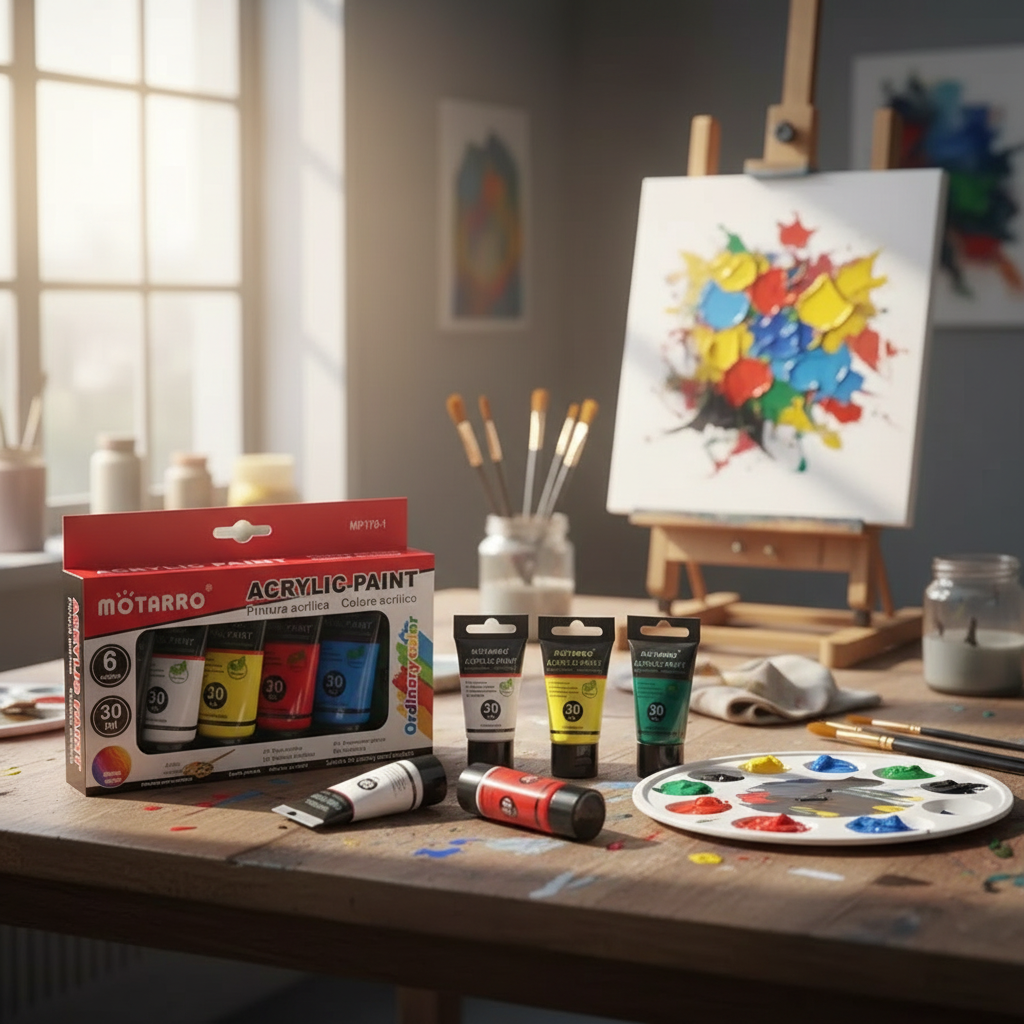 Set 6 Pinturas Acrílico Colores Primarios 30 ml