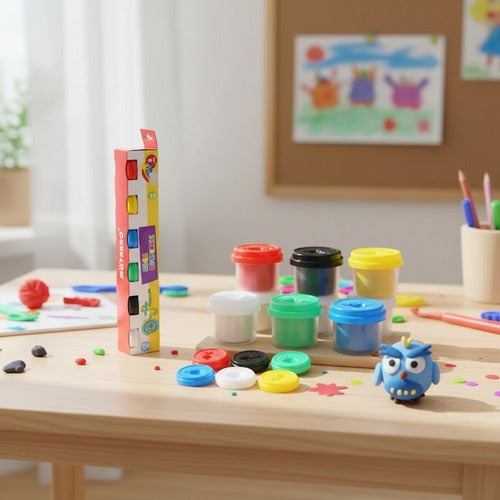 Masa Moldeable Foamy Material Escolar 6 Colores 5,3x6 cm