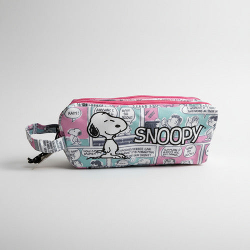 Estuche Doble Cierre Snoopy Charlie Brown 21x9 Cm  Variedades