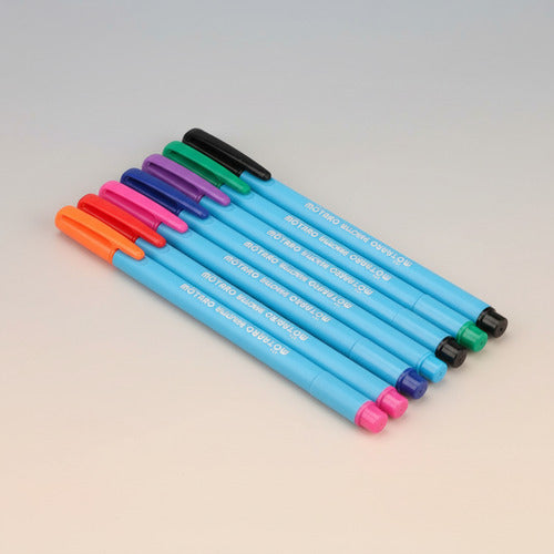 Set 8 Lápices Pasta Bolígrafos Colores Punta 1.0mm Escolar