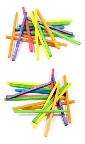 Palitos De Madera De Colores 48 Mm Para Manualidades Escolar