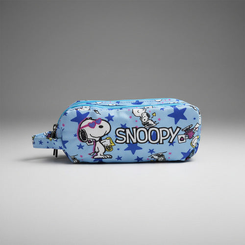 Estuche Doble Cierre Snoopy Charlie Brown 21x9 Cm  Variedades