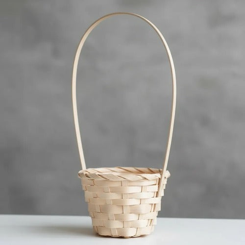 Canasta Para Huevos De Pascua Natural Eco Colores 35x20 Cm