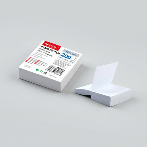 Taco De Notas 200 Hojas 85x85mm Blanco Oficina Escolar