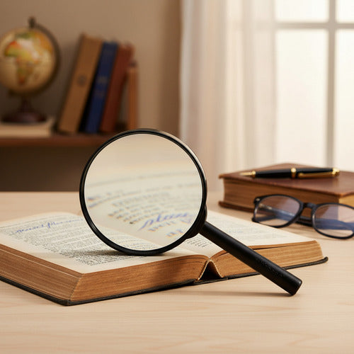 Lupa 75 mm 5x Aumento Lectura Escolar