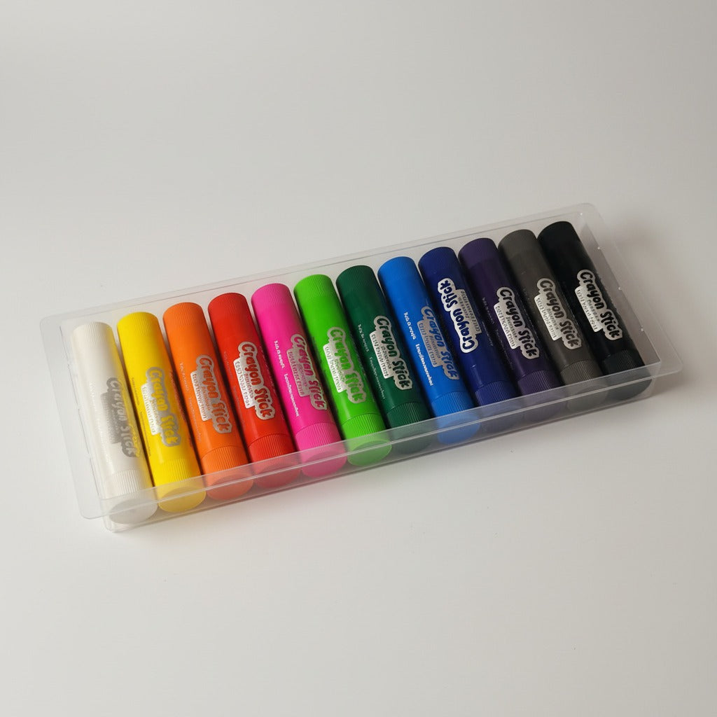 Lápices de Cera Barra Stick Retráctil 12 Unidades Colores Metálicos